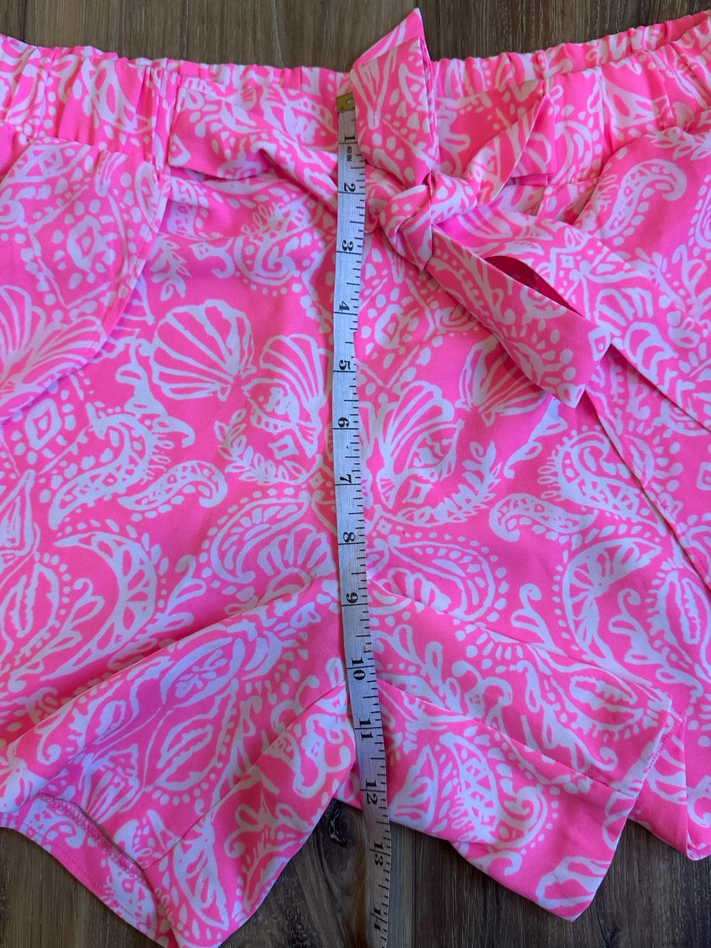 Lilly Pulitzer Mylee Tie Front Shorts Havana Pink Size 6 - Picture 7 of 8